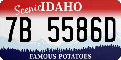 ID license plate 7B5586D
