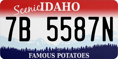 ID license plate 7B5587N