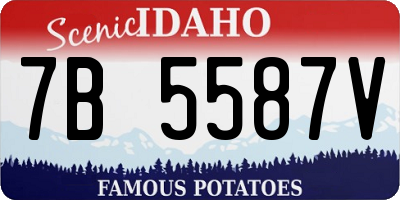 ID license plate 7B5587V
