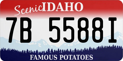 ID license plate 7B5588I
