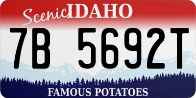 ID license plate 7B5692T