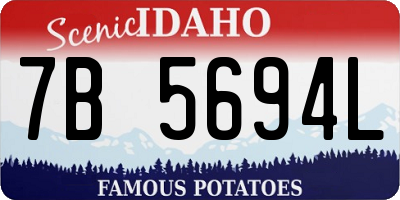ID license plate 7B5694L