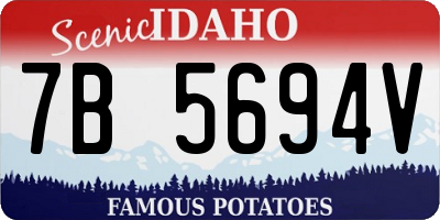 ID license plate 7B5694V