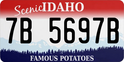 ID license plate 7B5697B