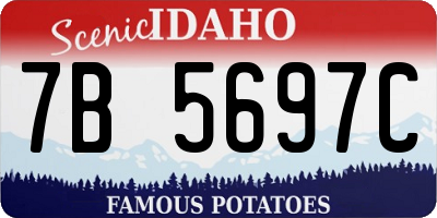 ID license plate 7B5697C