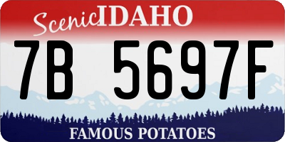 ID license plate 7B5697F
