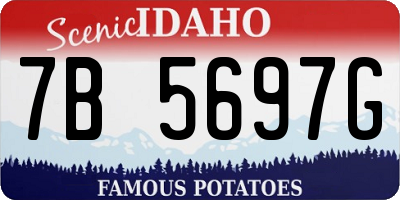 ID license plate 7B5697G