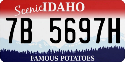 ID license plate 7B5697H