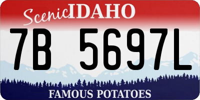 ID license plate 7B5697L