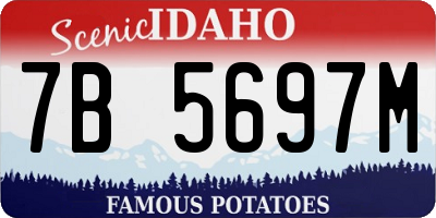 ID license plate 7B5697M