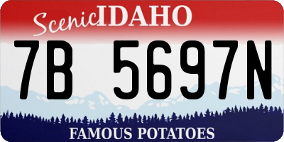 ID license plate 7B5697N