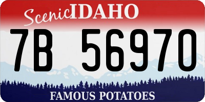 ID license plate 7B5697O