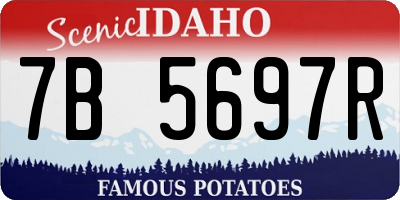 ID license plate 7B5697R