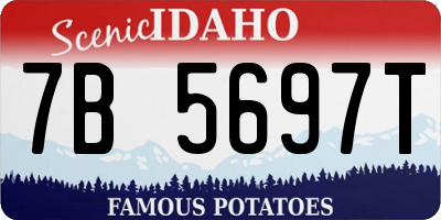 ID license plate 7B5697T