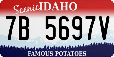 ID license plate 7B5697V