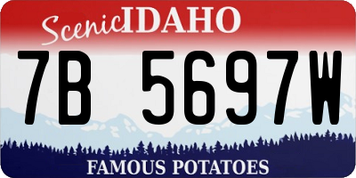 ID license plate 7B5697W