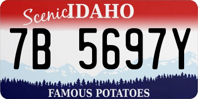 ID license plate 7B5697Y