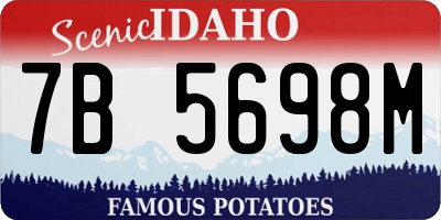 ID license plate 7B5698M