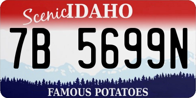 ID license plate 7B5699N