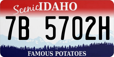 ID license plate 7B5702H