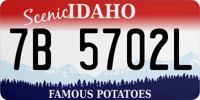 ID license plate 7B5702L