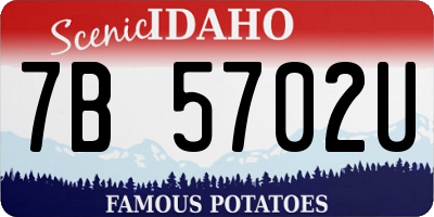 ID license plate 7B5702U