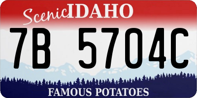 ID license plate 7B5704C