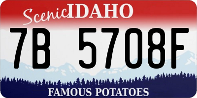 ID license plate 7B5708F