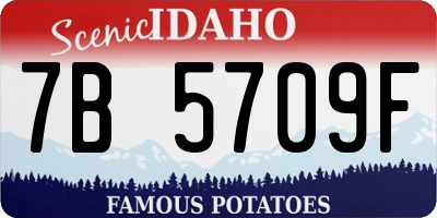 ID license plate 7B5709F