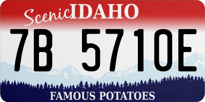 ID license plate 7B5710E
