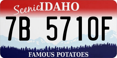 ID license plate 7B5710F