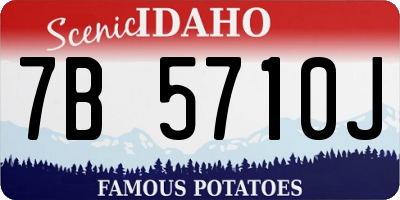 ID license plate 7B5710J