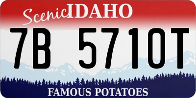 ID license plate 7B5710T
