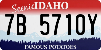 ID license plate 7B5710Y