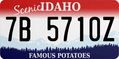 ID license plate 7B5710Z