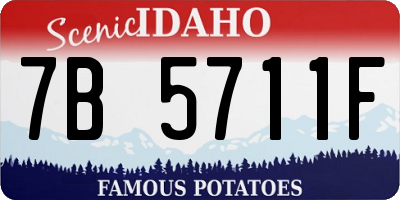 ID license plate 7B5711F