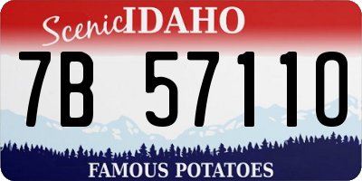 ID license plate 7B5711O