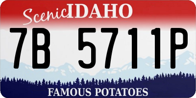 ID license plate 7B5711P