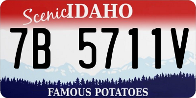 ID license plate 7B5711V