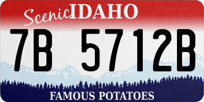 ID license plate 7B5712B