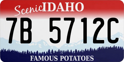 ID license plate 7B5712C