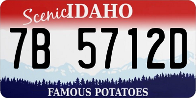ID license plate 7B5712D