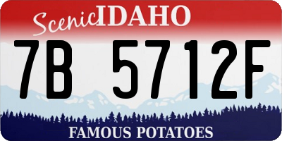 ID license plate 7B5712F