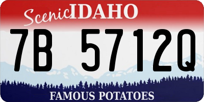 ID license plate 7B5712Q