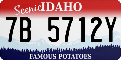 ID license plate 7B5712Y