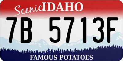 ID license plate 7B5713F