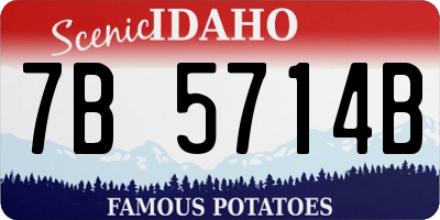 ID license plate 7B5714B