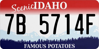 ID license plate 7B5714F