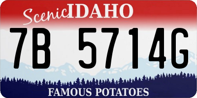 ID license plate 7B5714G