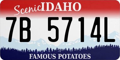 ID license plate 7B5714L